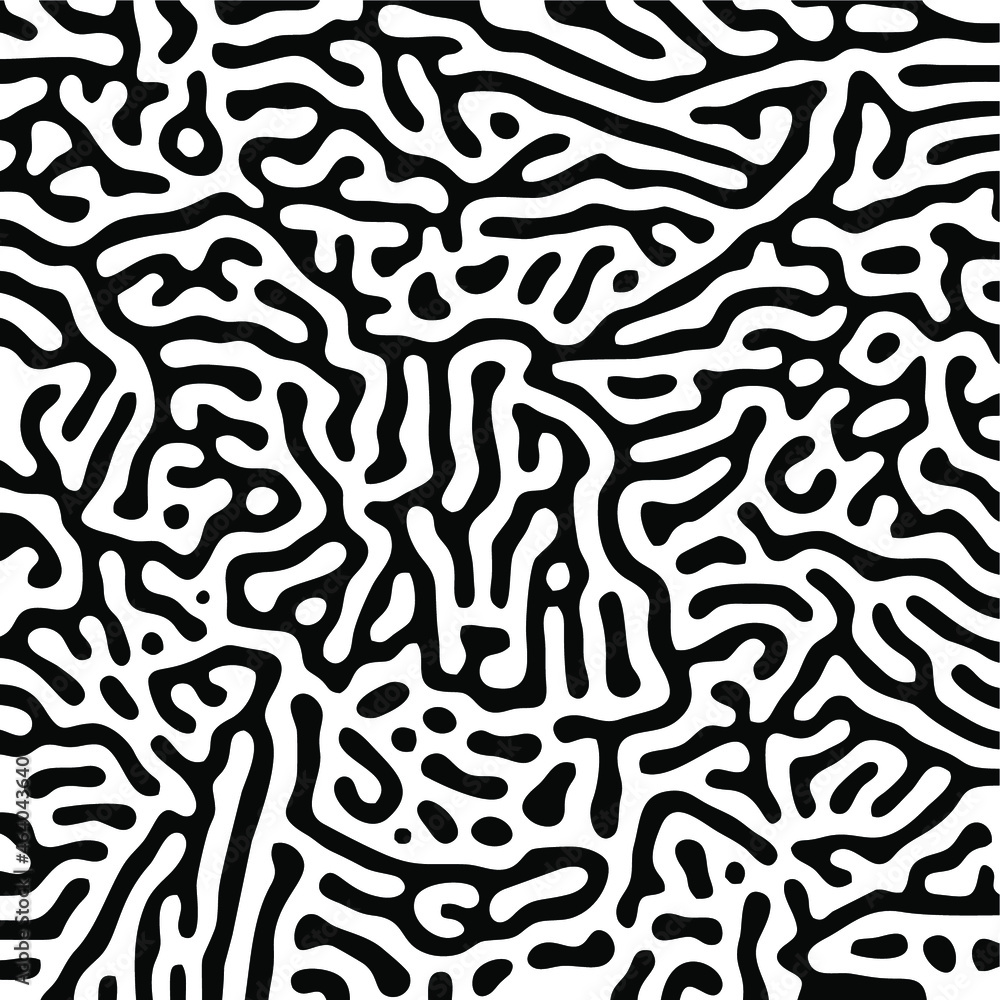 Turing Pattern Seamless Black Background Turing Pattern Seamless Black Background