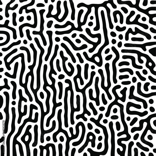 Turing Pattern Seamless Black Background