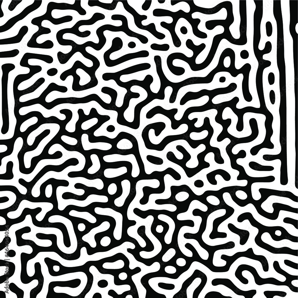 Turing Pattern Seamless Black Background Turing Pattern Seamless Black Background