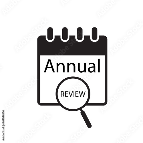 annual review graphic design element icon
