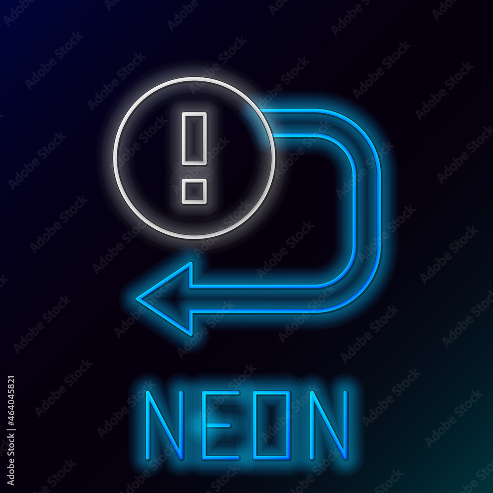 Glowing neon line Arrow icon isolated on black background. Direction Arrowhead symbol. Navigation pointer sign. Colorful outline concept. Vector Glowing neon line Arrow icon isolated on black background. Direction Arrowhead symbol. Navigation pointer sign. Colorful outline concept. Vector