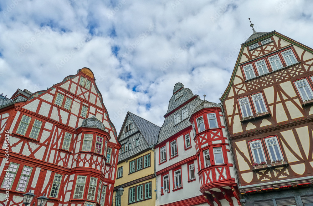 Historischer Platz mit Fachwerkhäuser in Limburg an der Lahn