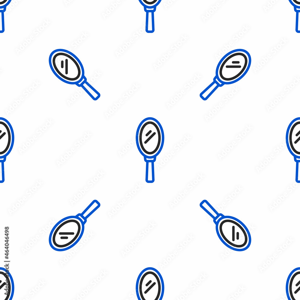 Line Hand mirror icon isolated seamless pattern on white background. Colorful outline concept. Vector Line Hand mirror icon isolated seamless pattern on white background. Colorful outline concept. Vector