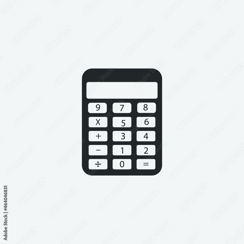 Calculator vector icon illustration sign Calculator vector icon illustration sign