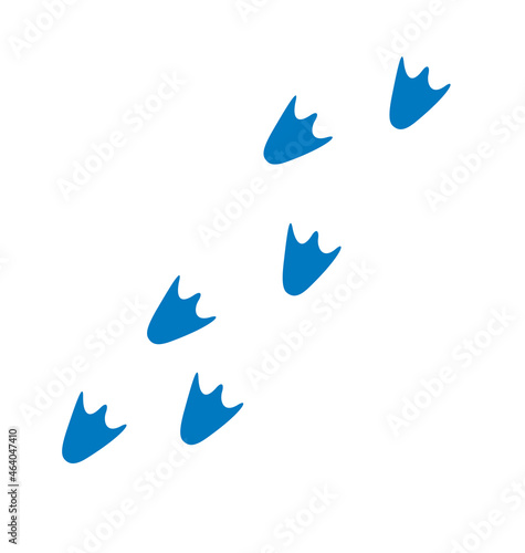 fun cartoon duck or penguin footprints