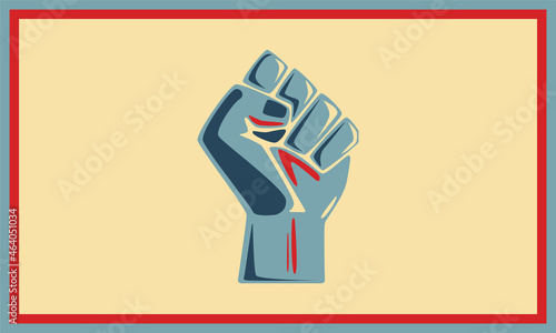 Vector illustration junetteenth isolated on beige background.