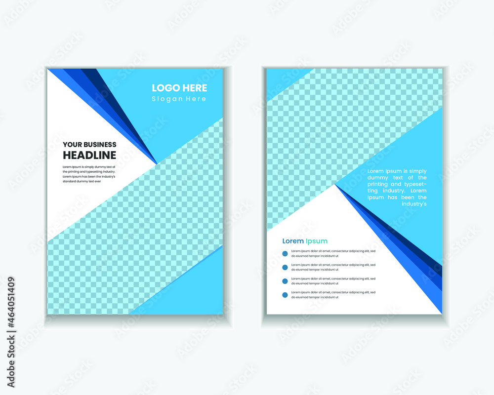 Business Book Cover Design Template in A4. Easy to adapt to Brochure, Annual Report, Magazine, Poster, Corporate Presentation, Flyer, Banner, Website