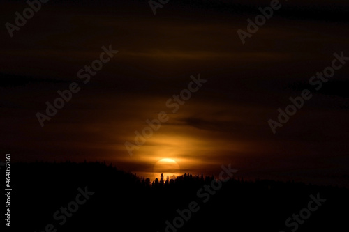 Sunset seen from the top of Vakutin Kamen mountain