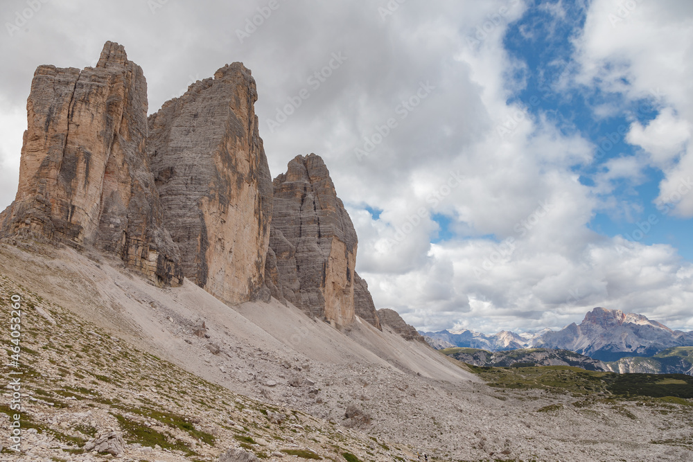 Fototapeta premium Dreizinnen or the Tre Cime di Lavaredo at the Dolomites Italy