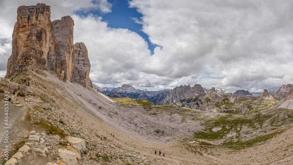 Dreizinnen or the Tre Cime di Lavaredo at the Dolomites Italy Dreizinnen or the Tre Cime di Lavaredo at the Dolomites Italy