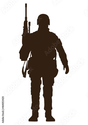 military with rifle silhouette