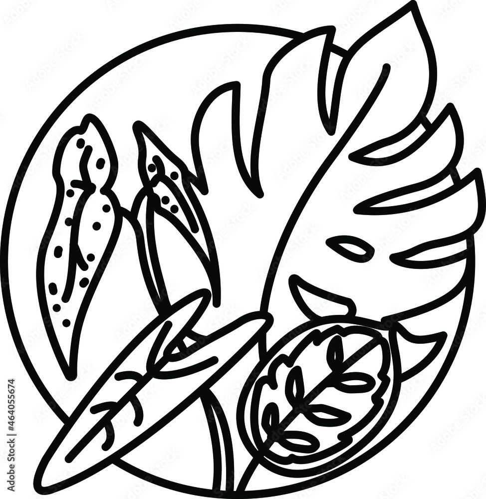Tropical Plant Logo - obrazy, fototapety, plakaty 