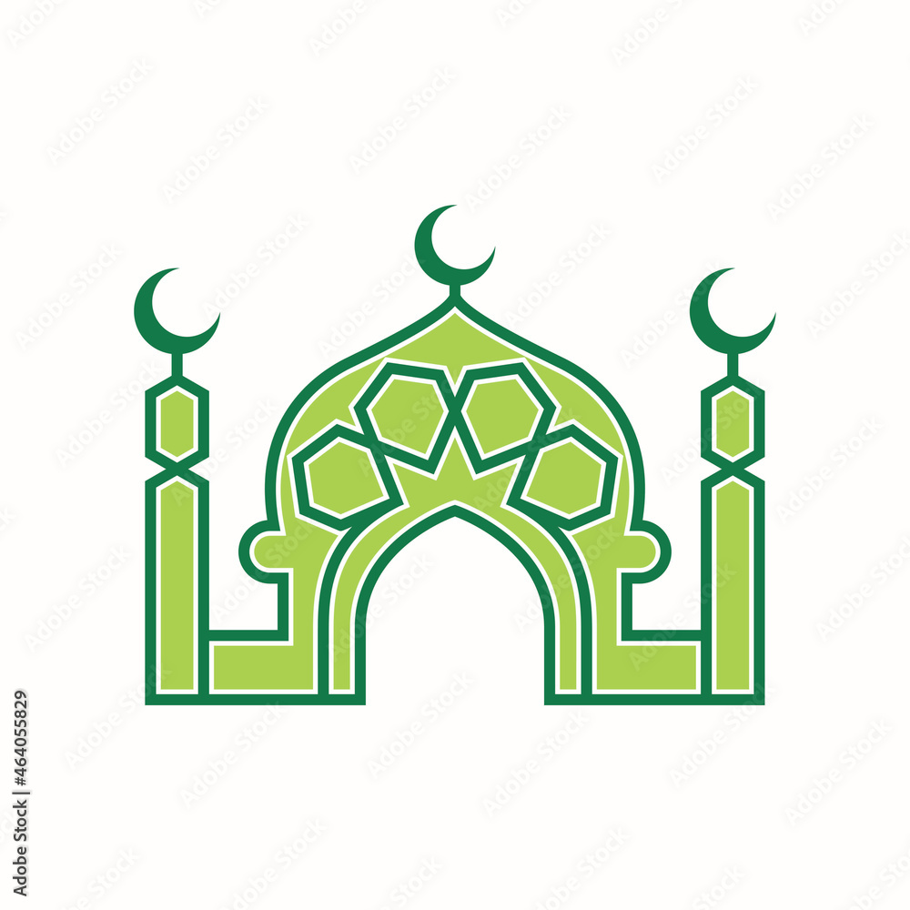 Mosque vector logo design element