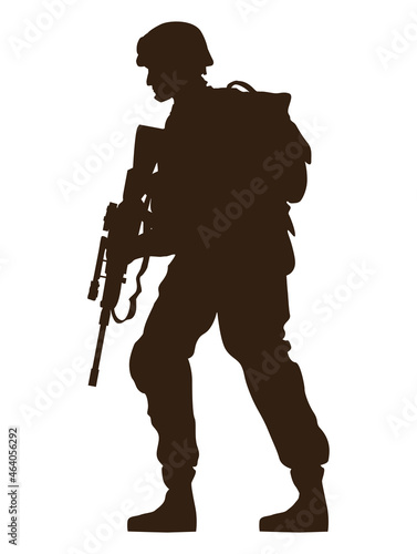 soldier walking silhouette