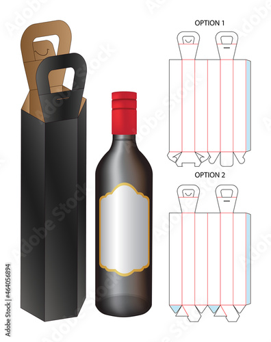 Box packaging die cut template design. 3d mock-up