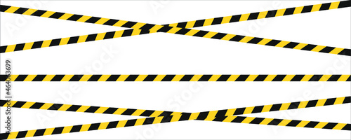 Set of caution tapes. Vector illustration.Eps 10.