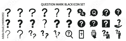 Icon set related to question marks photo