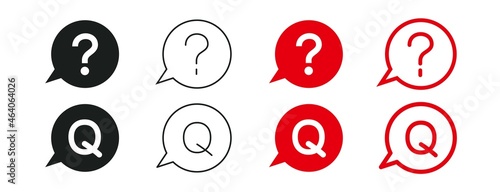 Icon set related to question marks