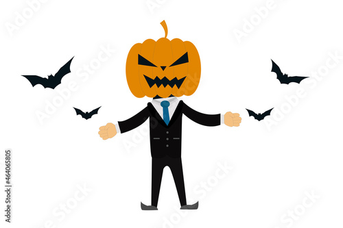 Halloween Pumpkin man vector design.