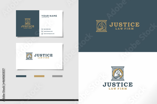 Injury law logo legal attorney simple minimalist design business card set stationery firm