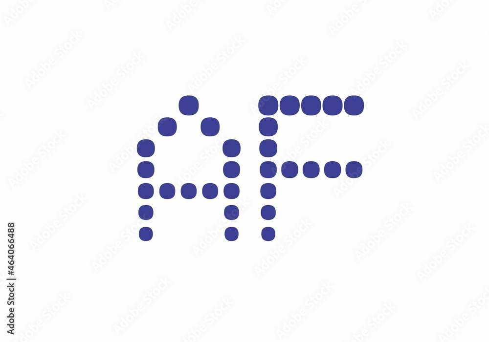 Unique shape of AF initial letter Unique shape of AF initial letter