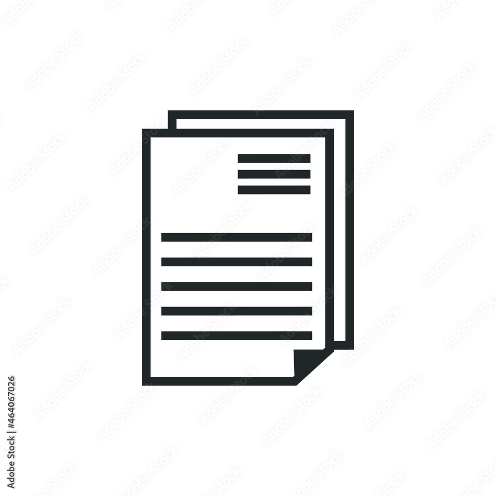 Document vector icon illustration sign Document vector icon illustration sign