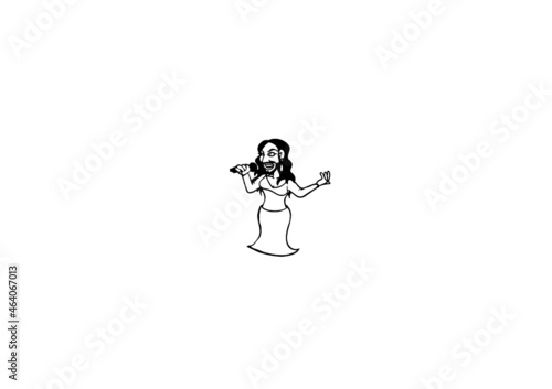 femme à barbe qui chante