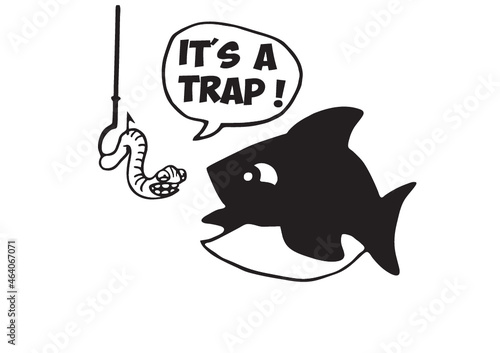 poisson et ver de terre pour la pêche 