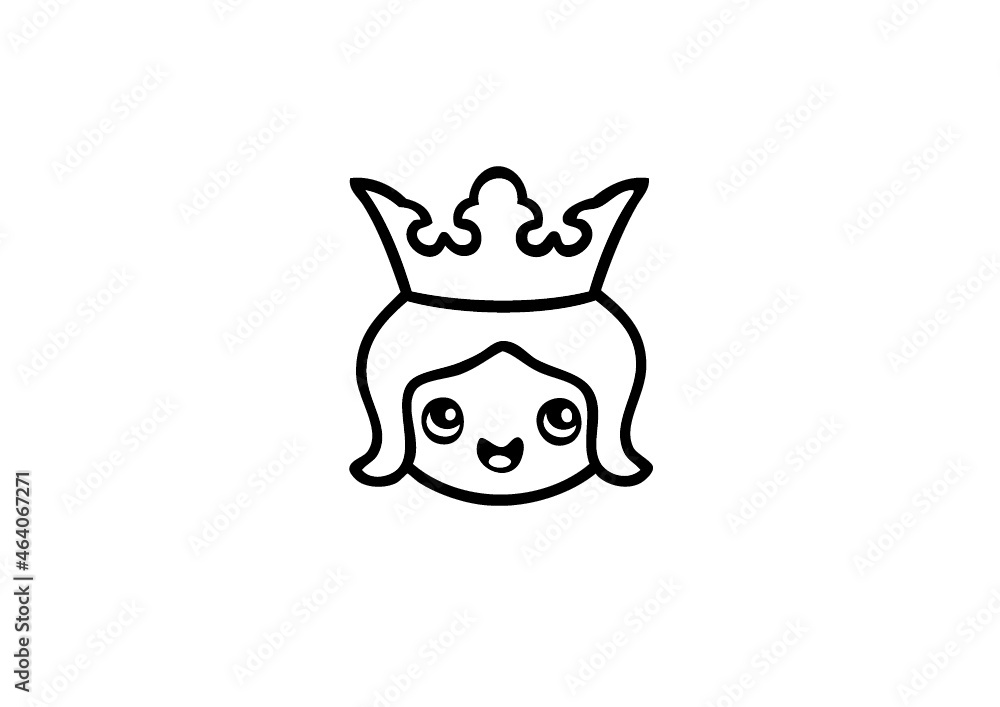Fototapeta premium princesse mignonne avec couronne