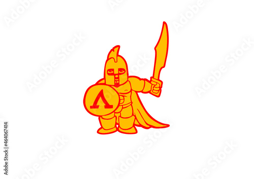guerrier spartiate cartoon 