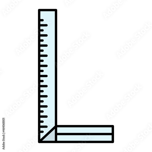 Vector Ruler Filled Outline Icon Design