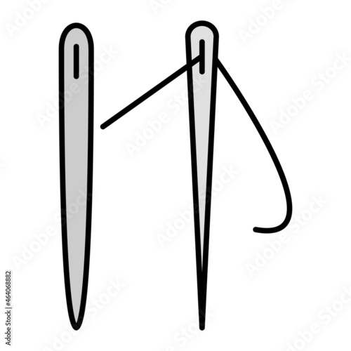 Vector Needles Filled Outline Icon Design