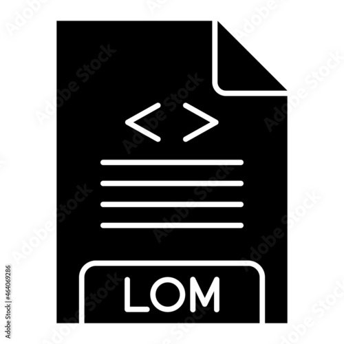 Vector LOM Glyph Icon Design