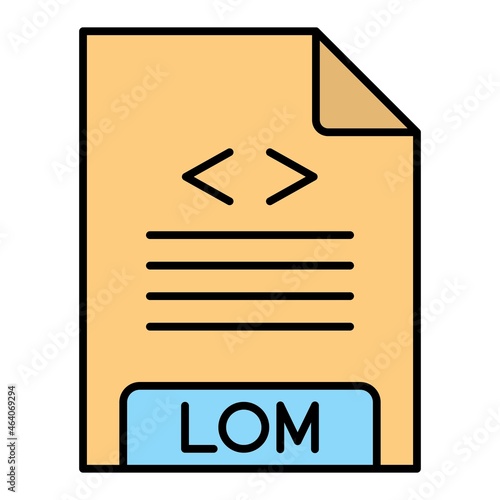 Vector LOM Filled Outline Icon Design