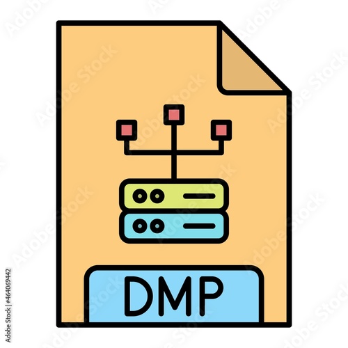 Vector DMP Filled Outline Icon Design