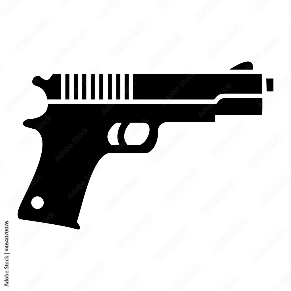 Vector Pistol Glyph Icon Design Vector Pistol Glyph Icon Design