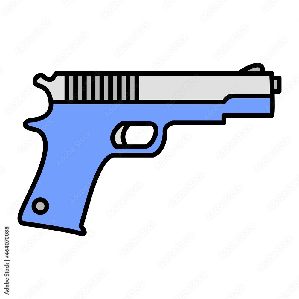 Vector Pistol Filled Outline Icon Design Vector Pistol Filled Outline Icon Design