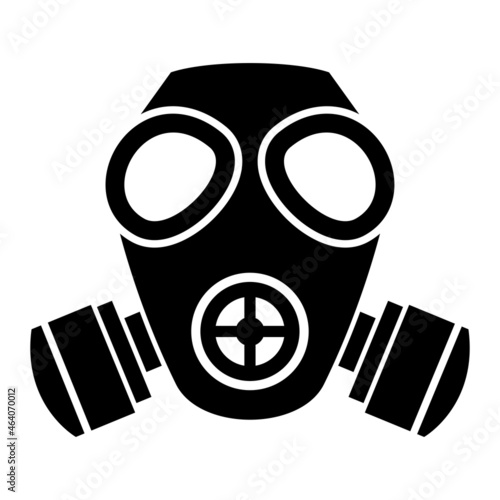 Vector Gas Mask Glyph Icon Design