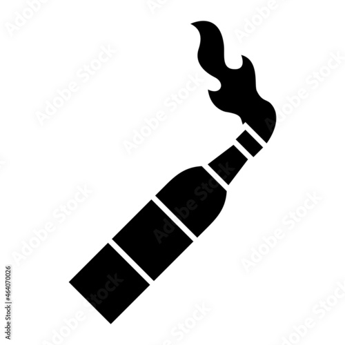 Vector Molotov Glyph Icon Design