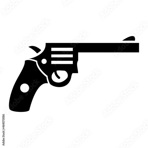 Vector Revolver Glyph Icon Design