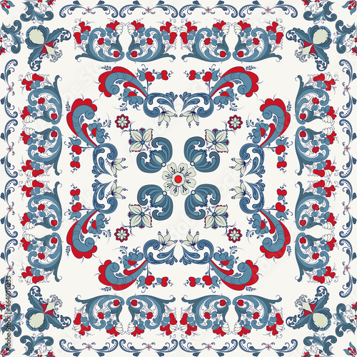 Rosemaling vector pattern 26