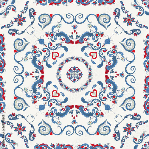 Rosemaling vector pattern 35