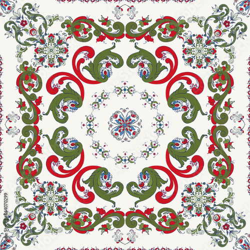 Rosemaling vector pattern 28