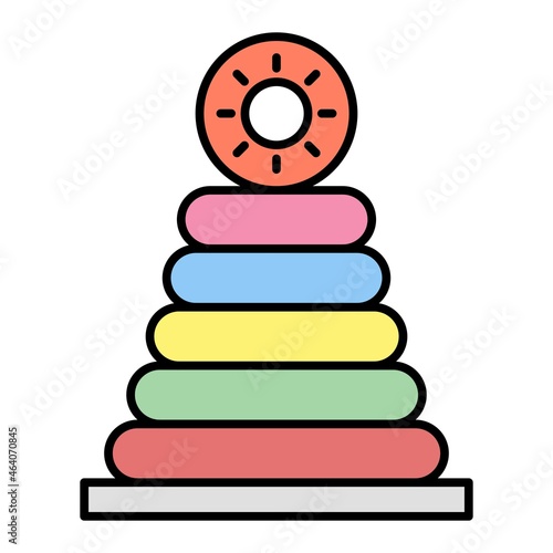 Vector Stacker Filled Outline Icon Design