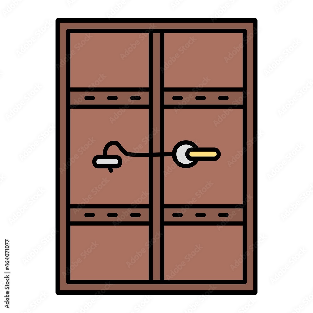 Vector Door Filled Outline Icon Design Vector Door Filled Outline Icon Design