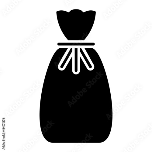 Vector Garbage Bag Glyph Icon Design