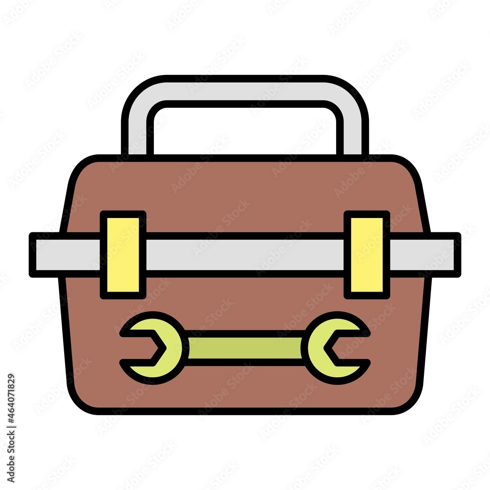 Vector Tool Box Filled Outline Icon Design Vector Tool Box Filled Outline Icon Design
