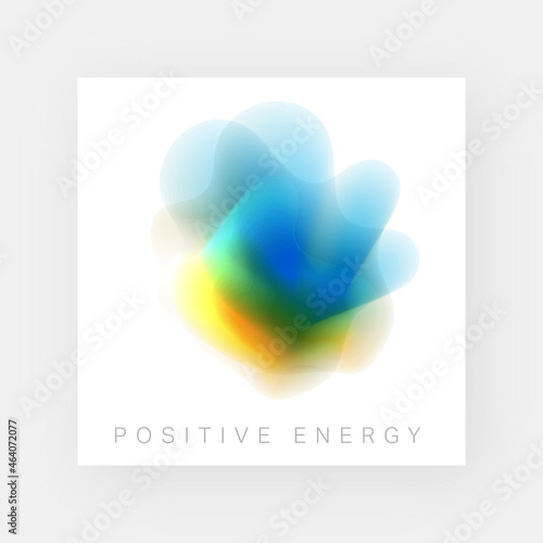 Positive Vibrant abstract gradient blur shape