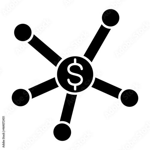 Vector Crowd Funding Glyph Icon Design