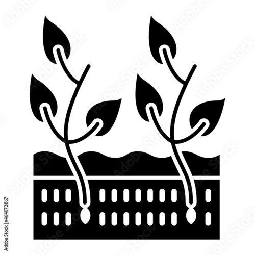 Vector Seeding Glyph Icon Design